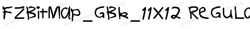 FZBitmap_GBK_11X12 Regular字体转换